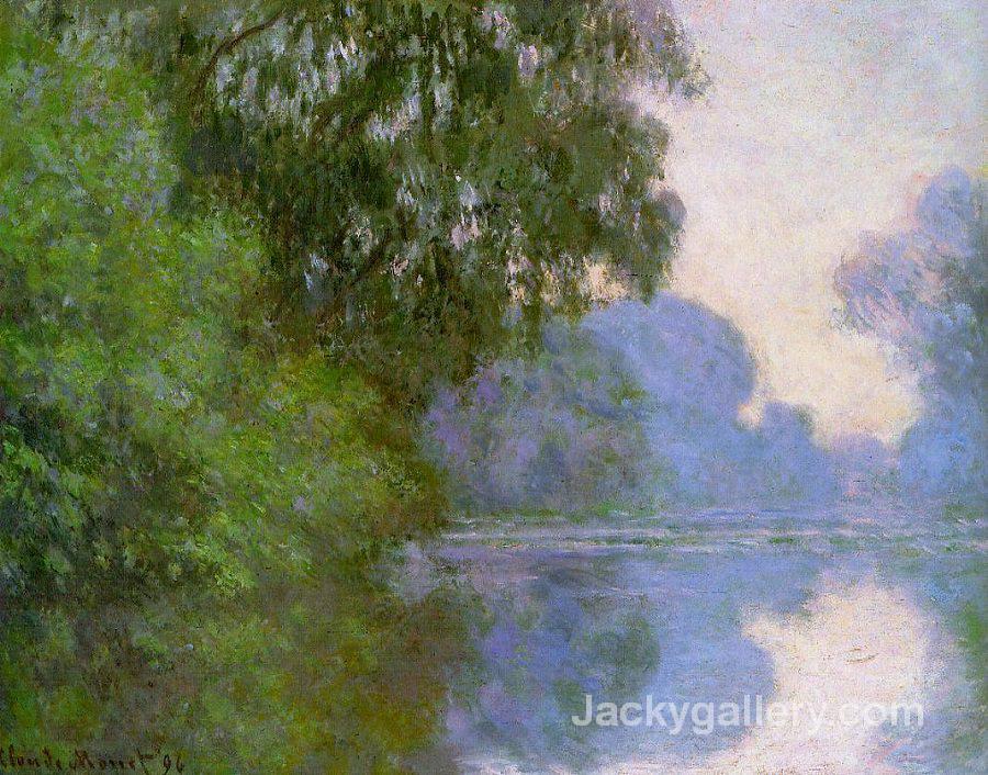 Arm of the seine near giverny morning by Claude Monet paintings reproduction